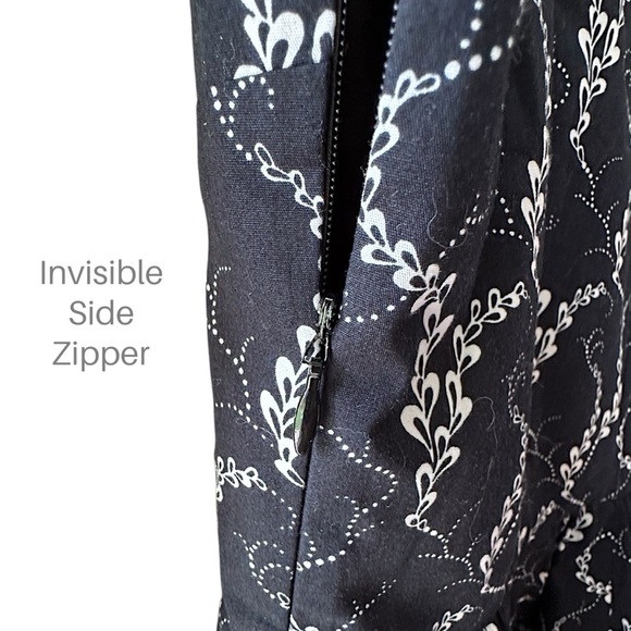 ANN TAYLOR | NWOT BLACK & WHITE FLORAL COTTON VINE SUNDRESS SPAGHETTI STRAPS | 4 - Picture 7 of 12